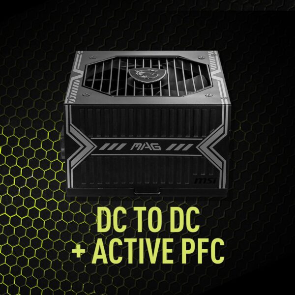 MSI MAG A750BE Gaming Power Supply - 80 Plus Bronze Certified 750W - Semi-Modular - Low Noise ATX PSU (Renewed) - Image 6