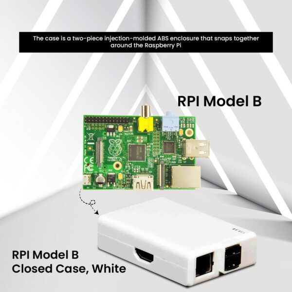 sb components Raspberry Pi Case for Model B Fully Enclosed (White) - Image 5