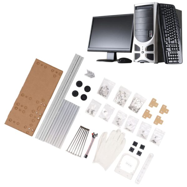CFTGIW ATX C Uter Open Case Bracket DIY C Uter Motherboard Case Rack Support 4 PCI Slot PC Open Test Bench Alumin (Silver), CFTGIWinoes9rbgh-12 - Image 3
