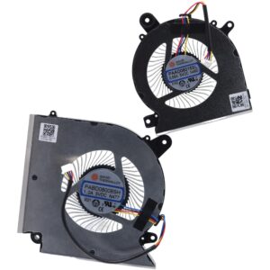 Deal4GO CPU & GPU Graphics Cooling Fan Replacement for MSI GF66 GL66 GF76 GL76 WF76 MS-1541 MS-1583 MS-1584 MS-17L1 MS-17L4, Black, PABD08008SH