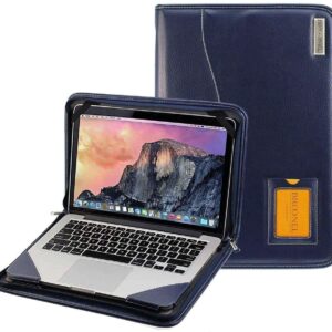 Broonel - Contour Series - Blue Heavy Duty Leather Protective Case - Compatible with HP Envy x360 15-fe0512na 15.6 2 in 1 Laptop