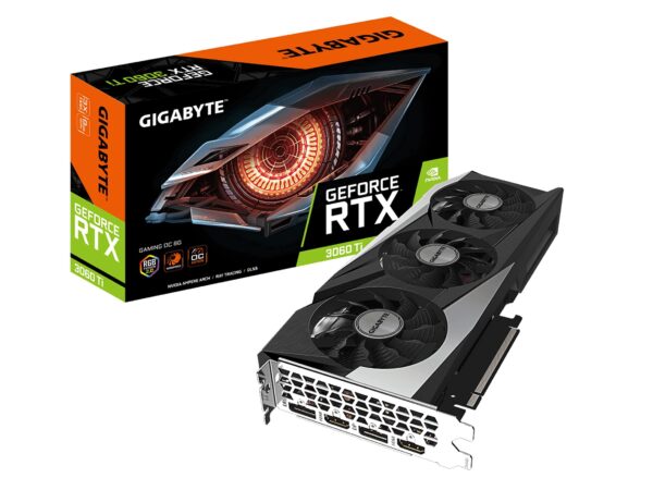 GIGABYTE GeForce RTX 3060 Ti Gaming OC 8G (REV2.0) Graphics Card, 3X WINDFORCE Fans, LHR, 8GB 256-bit GDDR6, GV-N306TGAMING OC-8GD REV2.0 Video Card (Renewed)
