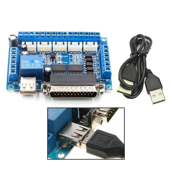 NATEFEMIN Engraving Machine 5 axis CNC Breakout Board Interface Adapter for Stepper Motor Driver for MACH3 - Image 2