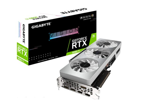 GIGABYTE GeForce RTX 3080 Ti Vision OC 12G Graphics Card, 3X WINDFORCE Fans, 12GB 384-bit GDDR6X, GV-N308TVISION OC-12GD Video Card (Renewed)