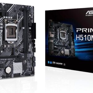 ASUS Prime H510M-E LGA1200 (Intel® 11th/10th Gen) Micro-ATX Motherboard (PCIe 4.0,M.2 Slot, 1Gb LAN, DP,HDMI, D-Sub, USB 3.2 Gen 1, COM Header, TPM Header, 4K@60Hz) (Renewed)