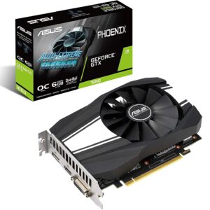 ASUS GeForce GTX 1660 Overclocked 6GB Phoenix Fan Edition HDMI DP DVI Graphics Card (PH-GTX1660-O6G) (Renewed)