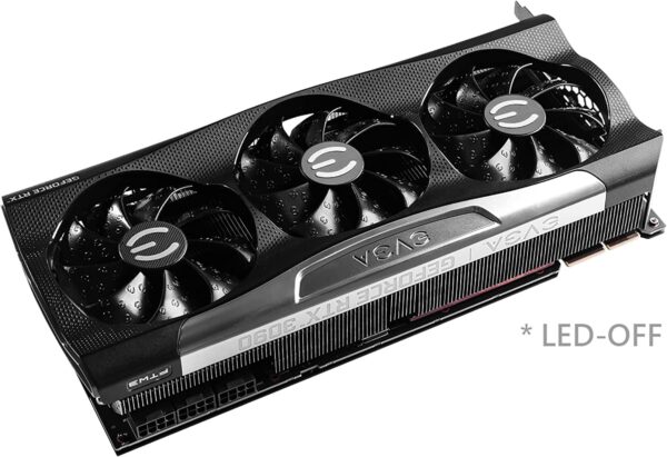 EVGA GeForce RTX 3090 FTW3 Ultra Gaming, 24GB GDDR6X, 10496 CUDA Cores, 1800MHz Boost Clock, 3x Fans, ARGB LED, Metal Backplate, PCIe 4, HDMI, DisplayPort, Desktop Compatible - Image 7