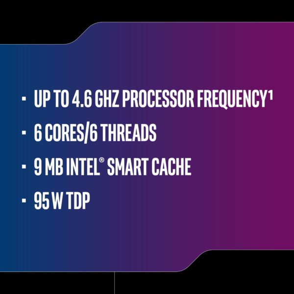 Intel Core i5-9600K Desktop Processor 6 Cores up to 4.6 GHz Turbo unlocked LGA1151 300 Series 95W (Renewed) - Image 3