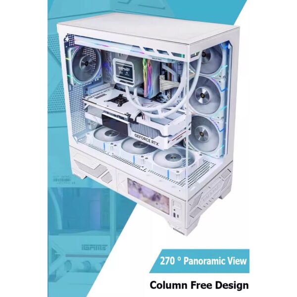 Computer Cases,Mid-Tower PC Gaming Case M-ATX/ATX/ITX - Front I/O USB 3.0 /Type-C Port - 270 ° Panoramic View Tempered Glass Panel - Can Be Customized Privately - Image 2
