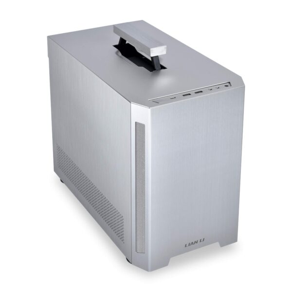 LIANLI TU150 Silver TU-150A Compact PC Case with Carrying Handle Aluminum Panel Model - Image 2