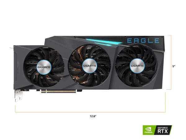 GIGABYTE GeForce RTX 3080 Ti Eagle OC 12G Graphics Card, 3X Windforce Fans, 12GB 384-bit GDDR6X, GV-N308TEAGLE OC-12GD Video Card (Renewed) - Image 9