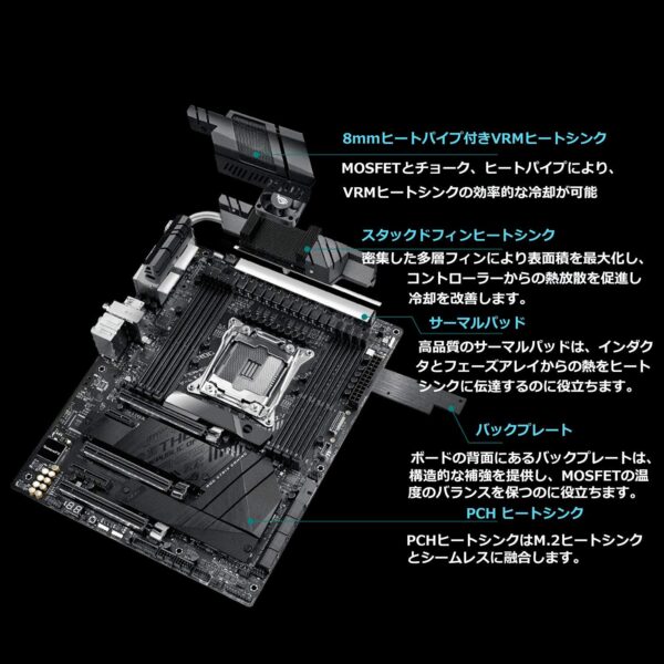 ASUS ROG Strix X299-E Gaming II ATX Gaming Motherboard (Intel X299) LGA 2066, Wi-Fi 6 (802.11ax), 2.5 GBS LAN, 8X DIMM Max. 256GB, USB 3.2 Gen 2, 8X SATA, 3X M.2, OLED and Aura Sync RGB (Renewed) - Image 4