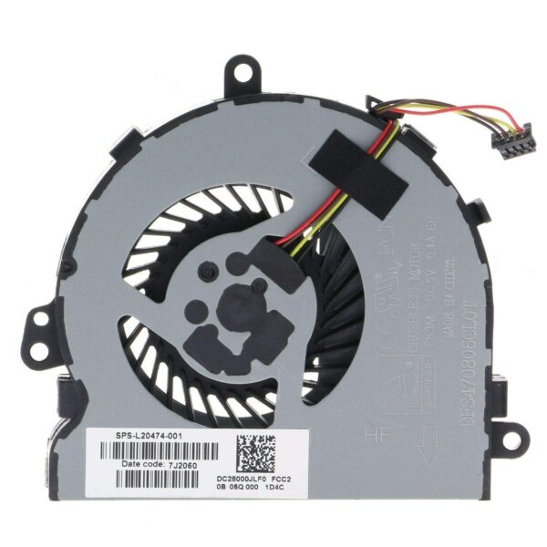 Replacement CPU Cooling Fan for HP 15-DA 15-DY 15-DB, HP 250 G7 255 G7 256 G7, 15-DAXXX 15-DAXXX 15-DBXXX 15-DBXXX 15-DYXXX Series Laptop P/N: SPS L20474-001