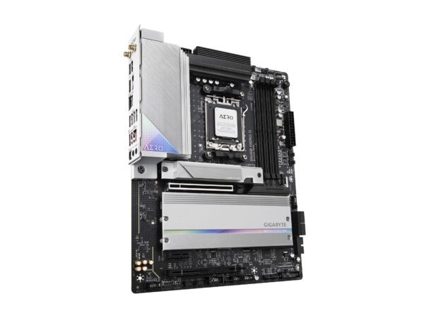 GIGABYTE B650 AERO G (AM5/ LGA 1718/ AMD B650/ ATX/ 5-Year Warranty/ DDR5/ PCIe 5.0 M.2/ PCIe 5.0/ USB 3.2 Gen2X2 Type-C/Wi-Fi 6E/ Intel 2.5GbE LAN/Motherboard) (Renewed) - Image 3