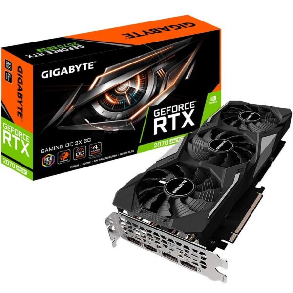 Gigabyte GeForce RTX 2070 Super Gaming OC 8G Graphics Card, 3X Windforce Fans, 8GB 256-Bit GDDR6, GV-N207SGAMING OC-8GD Video Card (Renewed)