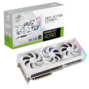 ASUS ROG Strix GeForce RTX™ 4090 White OC Edition Gaming Graphics Card (PCIe 4.0, 24GB GDDR6X, HDMI 2.1a, DisplayPort 1.4a) (Renewed)