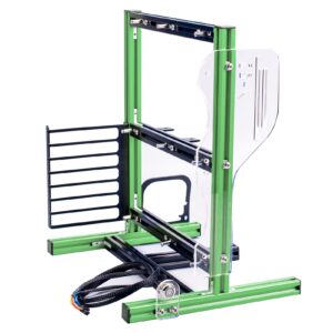 Septpenta DIY Chassis Bracket, Open Case Bracket, Split Hardware Structure, Excellent Heat Dissipation, Support ATX, M ATX, ITX Motherboard, Aluminum DIY Chassis Frame(Green & Black)