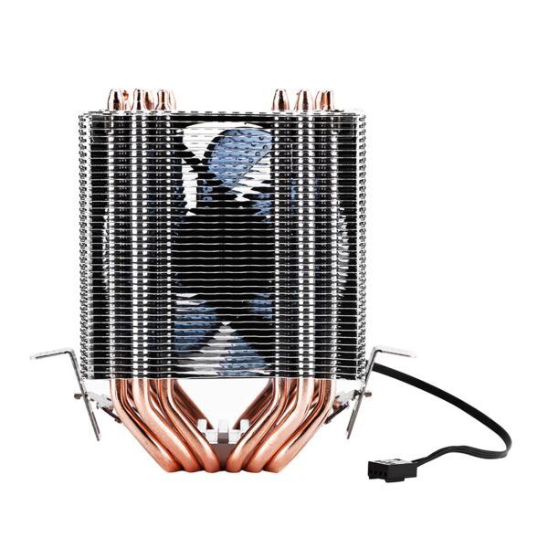 Temperature Control 6 Heatpipe Dual-Tower CPU Cooler, Quiet 800-2200 CPU Air Cooler, Suitable for AMD, Intel 775, 1150, 1151, 1155, 1156, 1366(Blue Light) - Image 4
