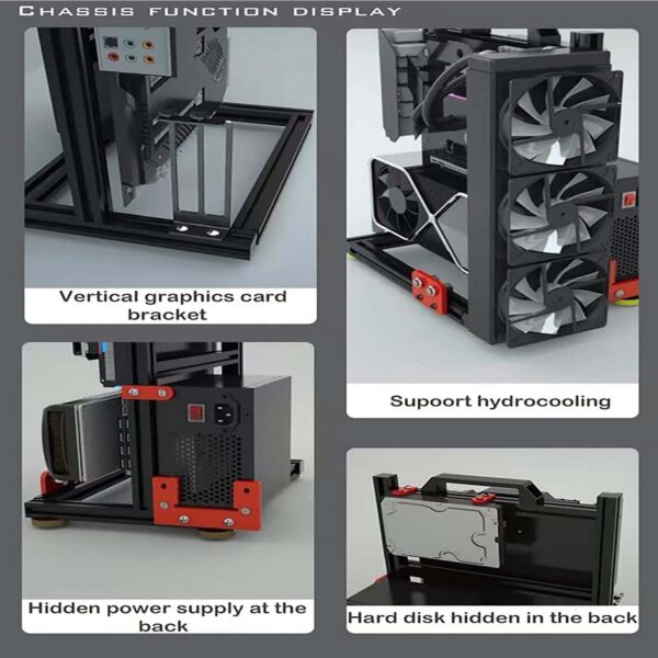 NOYORO Pc Test Bench DIY Bare Frame ATX Support 120 240 360 Open Air Computer Case Eatx ATX Itx Umatx Matx Motherboard Case Aluminium Bracket - Image 2