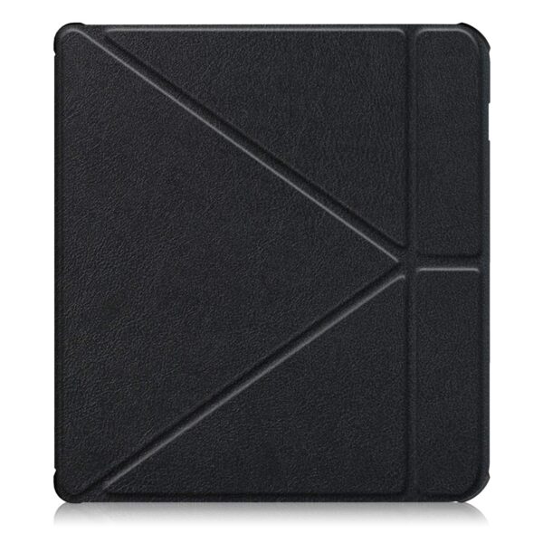 Kobo Libra H2O Flip Cover, Heavy Duty Folding Hard Kid Proof Cover PU Ultra Slim Smart Case with Auto Wake Up/Sleep Protection Shell Shockproof for Kobo Libra H2O 7.0 2019 Tablet PC (Black) - Image 2