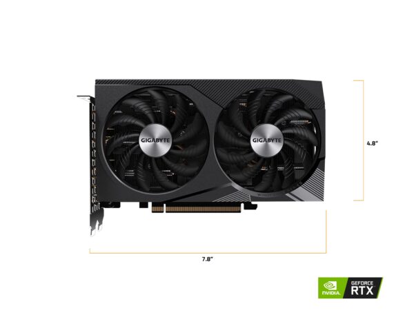 Gigabyte GeForce RTX 3060 WINDFORCE OC 12G Graphics Card, 2X WINDFORCE Fans, 12GB 192-bit GDDR6, GV-N3060WF2OC-12GD Video Card (Renewed) - Image 9