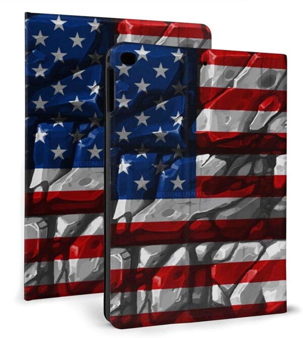 Bee Seamless Geometric Pattern iPad 10.2 Case 2019 for iPad 7th Generation Case Premium Shockproof Case PU Leather Protective Smart Cover - Auto Wake/Sleep, Multi-Angle Stand, Magnetic Closure