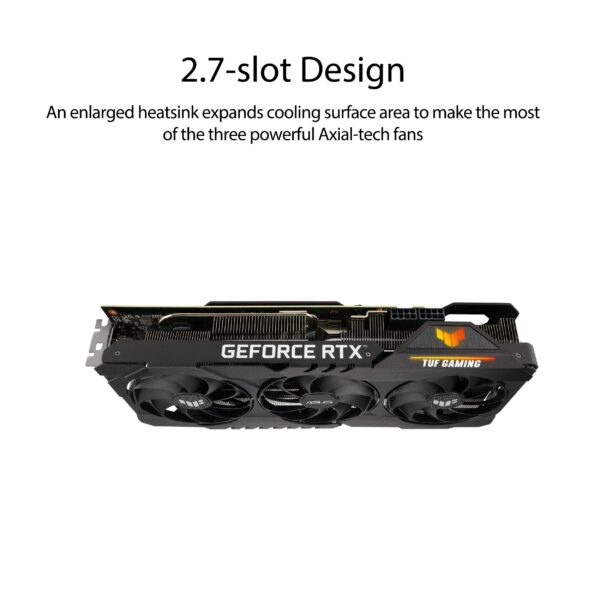 ASUS TUF Gaming NVIDIA GeForce RTX 3080 V2 OC Edition Graphics Card (PCIe 4.0, 10GB GDDR6X, LHR, HDMI 2.1, DisplayPort 1.4a, Dual Ball Bearings, Military-Grade Certification, GPU Tweak II) (Renewed) - Image 4