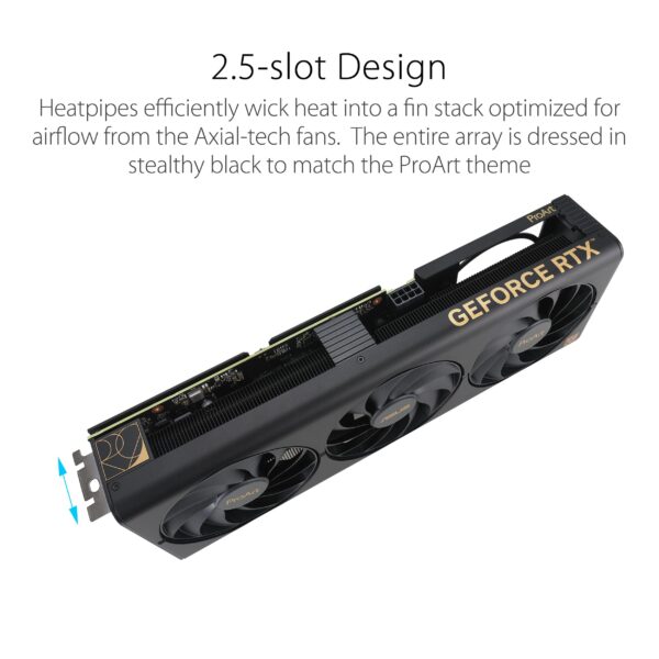 ASUS ProArt GeForce RTX™ 4060 Ti 16GB OC Edition GDDR6 Graphics Card (PCIe 4.0, 16GB GDDR6, DLSS 3, HDMI 2.1a, DisplayPort 1.4a) (Renewed) - Image 3