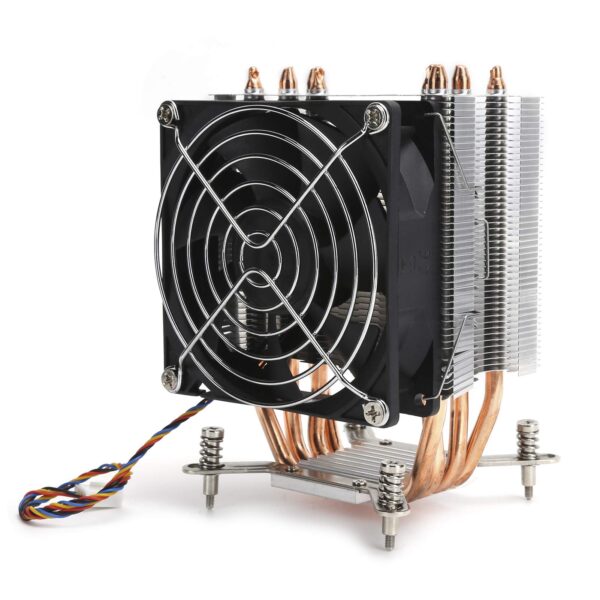 ASHATA CPU Cooler Fan,9cm 4Heat Copper Tube Computer CPU Heatsink Cooling Fan,PC Dissipation Radiator,for LGA2011 1366 11501151 1155 1156