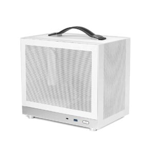 MiniNeo G200 Portable Small Form Factor Mini-ITX Case with Advanced Vented Panel, Front USB Type C and USB 3.0 Ports, Fit Dual Slot GPU