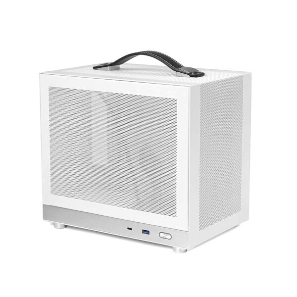 MiniNeo G200 Portable Small Form Factor Mini-ITX Case with Advanced Vented Panel, Front USB Type C and USB 3.0 Ports, Fit Dual Slot GPU