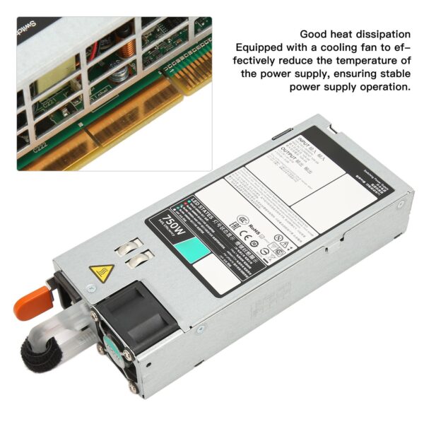 Pyhodi D750E S6 Server Power Supply 750W with Cooling Fan, Stable Power Supply, Good Heat Dissipation, Easy Installation, Multi Model Application for DELL R530 R630 R730 R730XD T430 T630 (Renewed) - Image 2