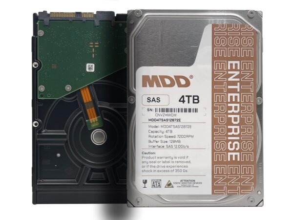 MDD MAXDIGITALDATA 4TB 7200RPM 128MB Cache SAS 12Gb/s 3.5inch Internal Enterprise Hard Drive (MD4TSAS12872E) - [ Not a SATA HDD ] (Renewed)