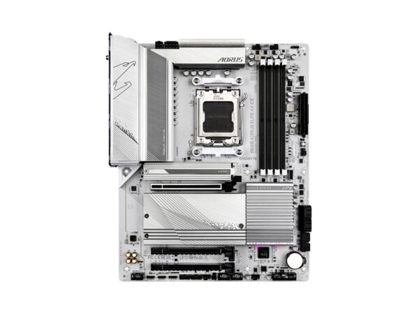 GIGABYTE B650 AORUS Elite AX ICE (AM5/ LGA 1718/ AMD/ B650/ ATX/ 5-Year Warranty/ DDR5/ Triple M.2/ PCIe 5.0/ USB 3.2 Gen2X2 Type-C/WiFi 6E/ 2.5GbE LAN/Snow White/EZ-Latch/Motherboard) (Renewed) - Image 3