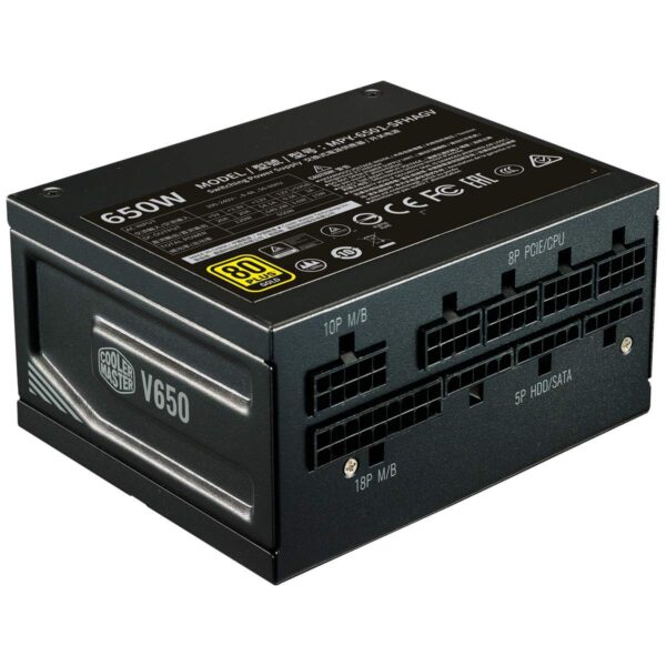 Cooler Master V650 SFX Gold Full Modular, 650W, 80+ Gold Efficiency, ATX Bracket Included, Quiet FDB Fan, SFX Form Factor, 10 Year Warranty (Renewed) - Image 8