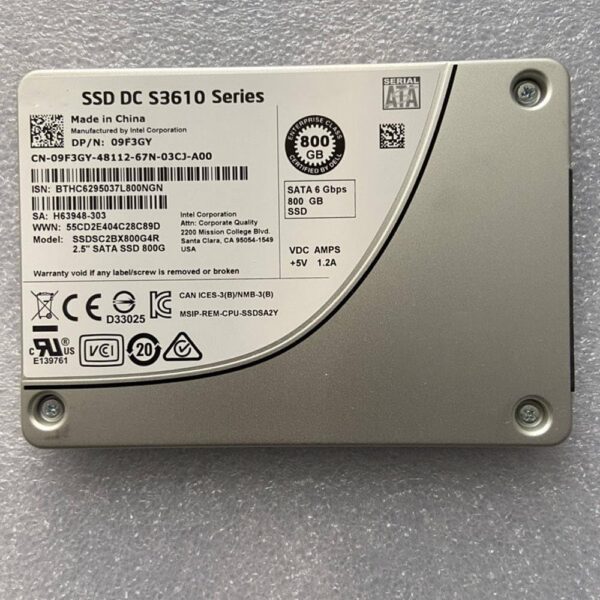 800GB for S3610 800G SATA SSD 09F3GY 9F3GY SSDSC2BX800G4R 2.5 - Image 2