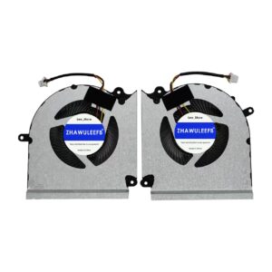 ZHAWULEEFB Replacement New Laptop CPU+GPU Cooling Fan for MSI GE68 GP68H 15M1 15M2 Series PABD1A010SHR N509 PABD1A010SHL N510 DC12V 0.6A Fan