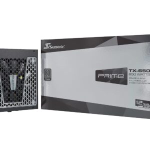 Seasonic PRIME TX-850, 850W 80+ Titanium, Full Modular, Fan Control in Fanless, Silent, and Cooling Mode,Perfect Power Supply for Gaming and High-Performance Systems, SSR-850TR