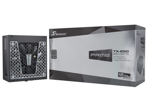 Seasonic PRIME TX-850, 850W 80+ Titanium, Full Modular, Fan Control in Fanless, Silent, and Cooling Mode,Perfect Power Supply for Gaming and High-Performance Systems, SSR-850TR