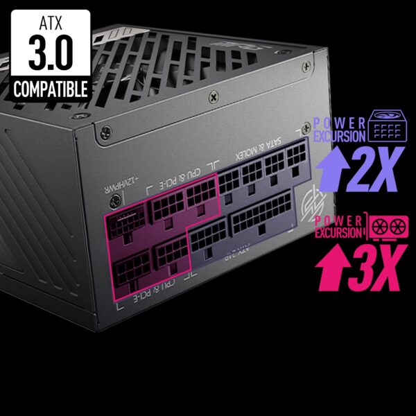 MSI MPG A1000G PCIE 5 & ATX 3.0 Gaming Power Supply - Full Modular - 80 Plus Gold Certified 1000W - 100% Japanese 105°C Capacitors - Compact Size - ATX PSU (Renewed) - Image 2