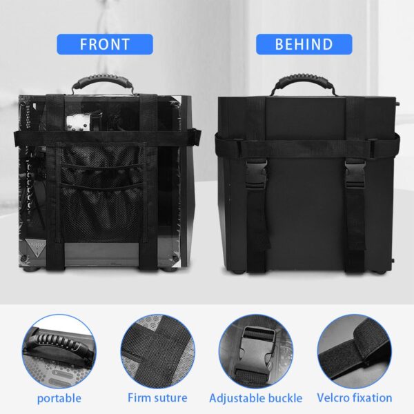 Computer Carrying Harness, Computer Tower Mount Bracket, Desktop Computer Tower Carrier Harness, Computer Travel Holder, Adjustable Desktop Computer Holder - Image 7
