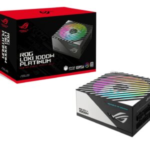 ASUS ROG Loki SFX-L 1000W Platinum (Fully Modular Power Supply, 80+ Platinum, 120mm PWM ARGB Fan, Aura Sync, ATX 3.0 Compatible, PCIe 5.0 Ready, 10 Year Warranty) (Renewed)