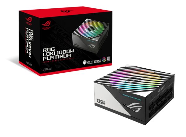 ASUS ROG Loki SFX-L 1000W Platinum (Fully Modular Power Supply, 80+ Platinum, 120mm PWM ARGB Fan, Aura Sync, ATX 3.0 Compatible, PCIe 5.0 Ready, 10 Year Warranty) (Renewed)