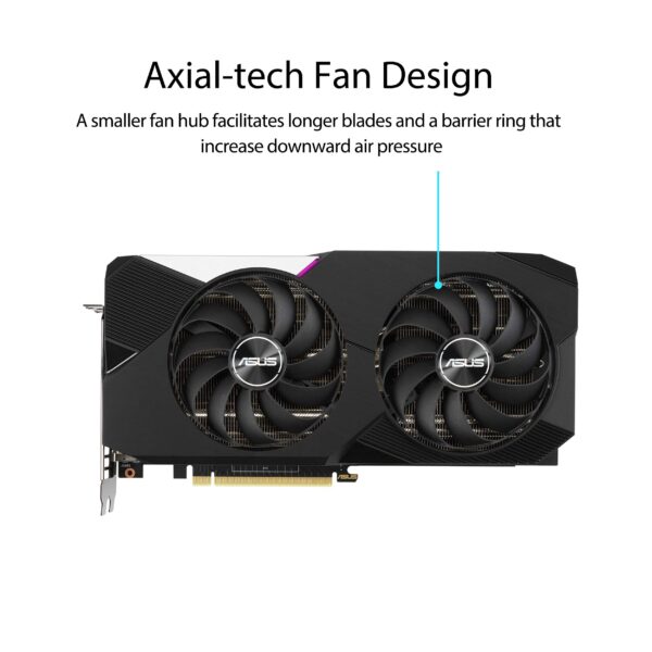 ASUS Dual NVIDIA GeForce RTX 3070 OC Edition Gaming Graphics Card (PCIe 4.0, 8GB GDDR6 Memory, HDMI 2.1, DisplayPort 1.4a, Axial-tech Design, Dual BIOS, Protective Backplate, GPU Tweak II) (Renewed) - Image 2