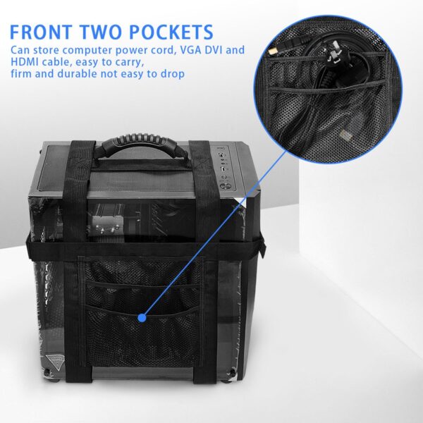 Computer Carrying Harness, Computer Tower Mount Bracket, Desktop Computer Tower Carrier Harness, Computer Travel Holder, Adjustable Desktop Computer Holder - Image 5