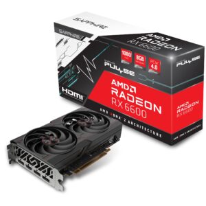 Sapphire 11310-01-20G Pulse AMD Radeon RX 6600 Gaming Graphics Card with 8GB GDDR6, AMD RDNA 2 (Renewed)