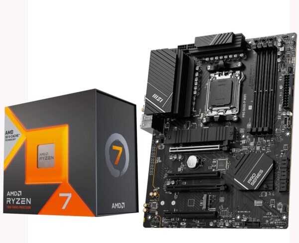 INLAND Micro Center AMD Ryzen 7 7800X3D 8-Core16-Thread Desktop Processor with MSI PRO B650-P WiFi ProSeries Motherboard (AMD AM5, ATX, DDR5, PCIe 4.0)