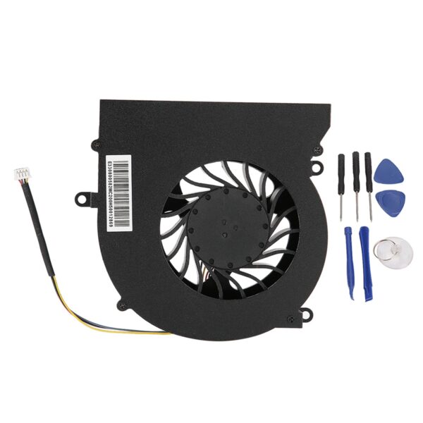 CPU Cooling Fan 4pin Connector DC12V 0.65A GT62VR MS-16L1 MS-16L2 Black White