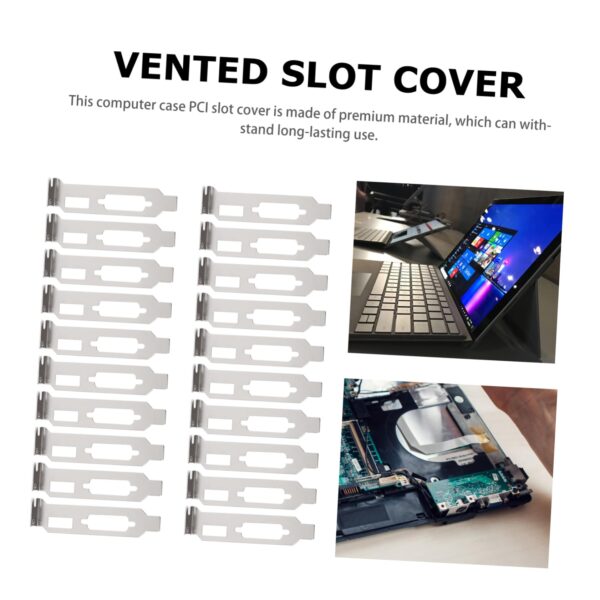 FELTECHELECTR Computer Case Blank Pci Slot Cover Hard Vga Pci l Blank Bracket Chassis Bits Block Full Steel Construction for Use - Image 7