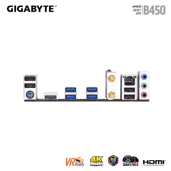 GIGABYTE B450M DS3H WiFi-Y1 (AM4//AMD/B450/mATX/SATA 6GB/s/USB 3.1/HDMI/Wifi/DDR4/Motherboard) (Renewed) - Image 5